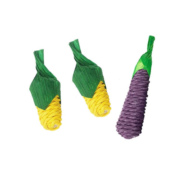 Natural Woven Carrot Hamster Toy - Fun And Eco-Friendly Molar Supplies