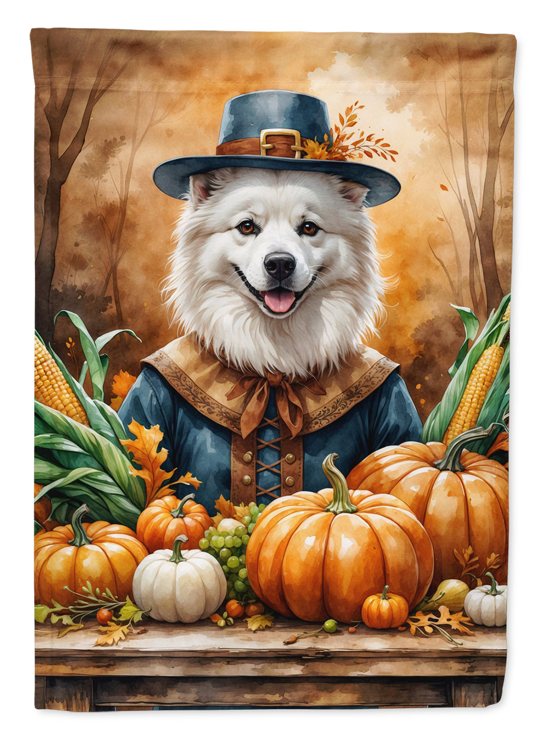 American Eskimo Thanksgiving House Flag