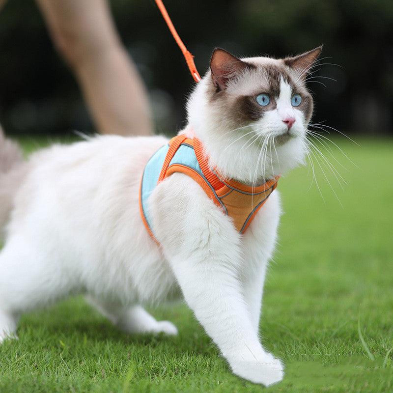 Escape-Proof Reflective Cat Harness And Leash Set